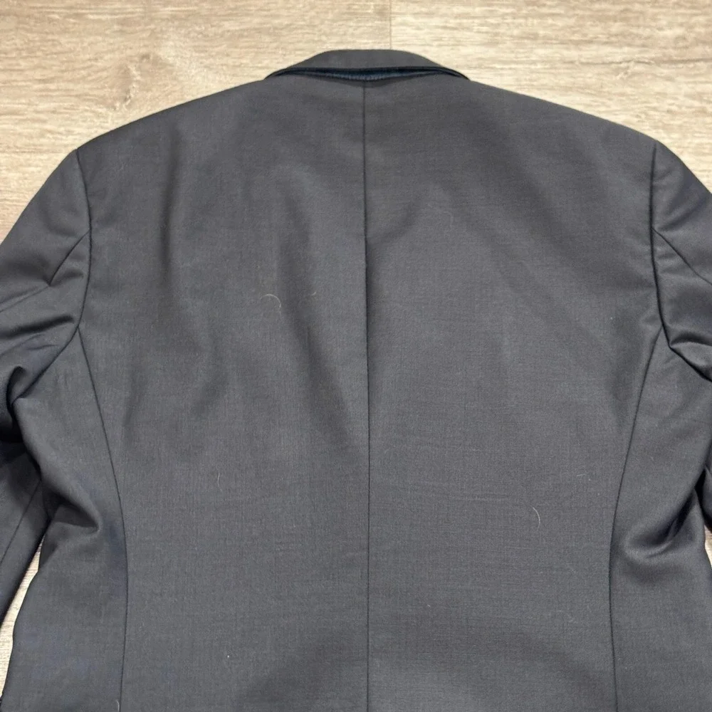 Hugo‎ Boss Sport Coat Mens 36 R Blue Wool Two Button Jacket Blazer Preppy Pocket